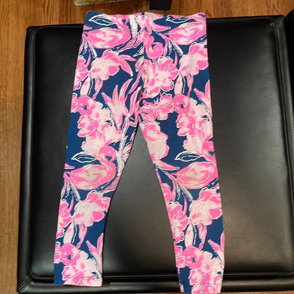 Pink and blue floral leggings that were barely worn.